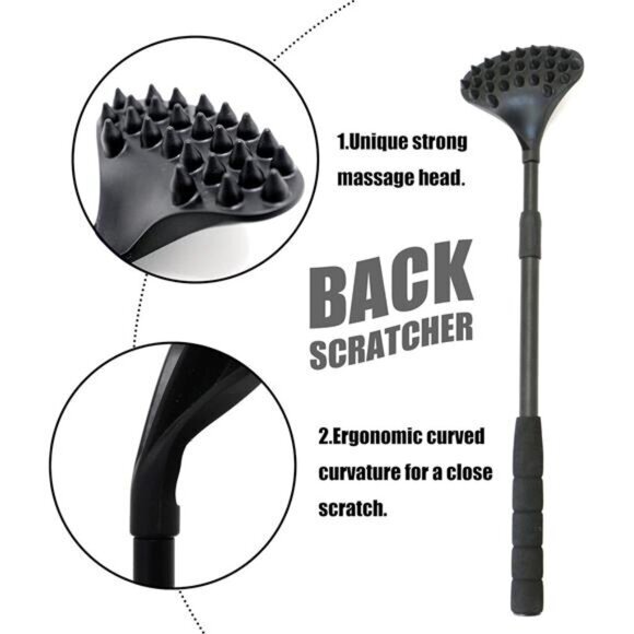 2 Pack‎ Back Scratcher for Women Men Extendable with Strong ABS Massage Head - Picture 4 of 7